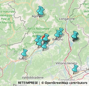 Mappa Via Mirabei, 32036 Sedico BL, Italia (12.96286)