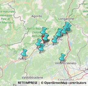 Mappa Via Mirabei, 32036 Sedico BL, Italia (9.93231)