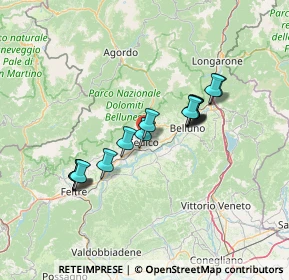 Mappa Via Mirabei, 32036 Sedico BL, Italia (11.475)