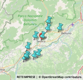 Mappa Via Mirabei, 32036 Sedico BL, Italia (6.41636)