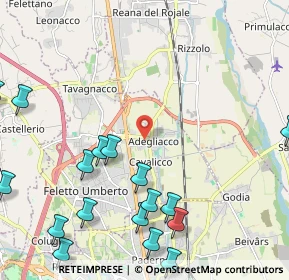 Mappa Via della Chiesa, 33010 Adegliacco UD, Italia (3.0955)