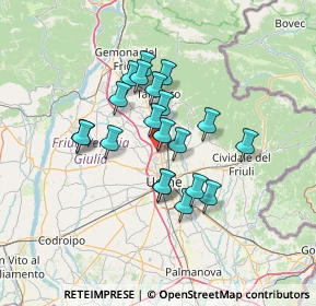 Mappa Via Andrea Palladio, 33010 Feletto Umberto UD, Italia (10.462)