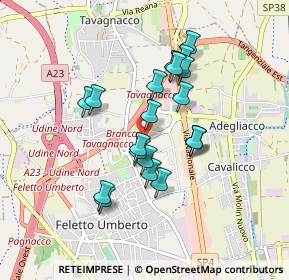 Mappa Via Andrea Palladio, 33010 Feletto Umberto UD, Italia (0.7205)