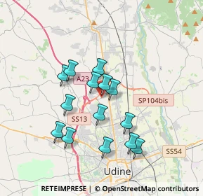 Mappa Via Andrea Palladio, 33010 Feletto Umberto UD, Italia (3.00286)