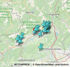 Mappa Via Stadio, 32036 Sedico BL, Italia (9.88)