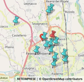 Mappa Via Guglielmo Marconi, 33010 Feletto Umberto UD, Italia (1.765)