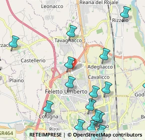 Mappa Via Guglielmo Marconi, 33010 Feletto Umberto UD, Italia (2.9835)