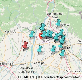 Mappa Rodeano Alto Via Carnia, 33030 Rive d'Arcano UD, Italia (11.19778)