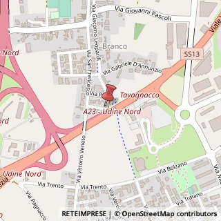Mappa Via Gorizia, 3, 33010 Tavagnacco, Udine (Friuli-Venezia Giulia)
