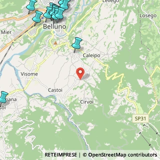 Mappa Via Badilet, 32100 Belluno BL, Italia (3.61176)