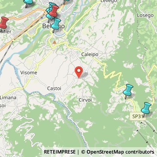 Mappa Via Badilet, 32100 Belluno BL, Italia (3.82273)