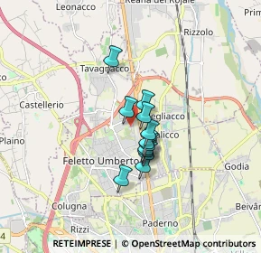 Mappa Via Perugia, 33010 Feletto Umberto UD, Italia (1.0425)