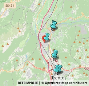 Mappa Via dei Masadori, 38100 Trento TN, Italia (3.74455)
