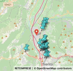 Mappa Via dei Masadori, 38100 Trento TN, Italia (2.999)