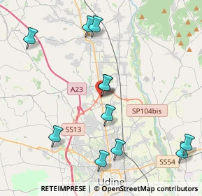 Mappa Strada Provinciale Tresemane, 33010 Tavagnacco UD, Italia (4.50545)