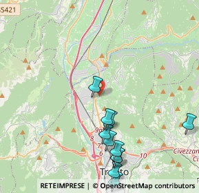 Mappa Via Cà Rossa, 38121 Trento TN, Italia (4.71636)