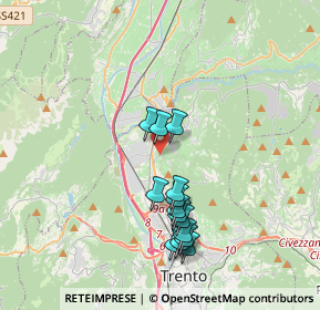 Mappa Via Cà Rossa, 38121 Trento TN, Italia (3.37)