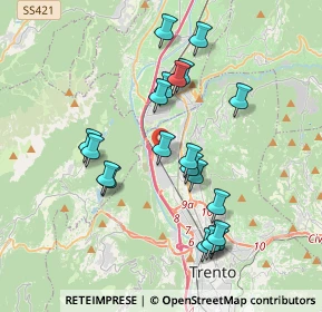 Mappa Zona Industriale Spini, 38121 Trento TN, Italia (3.4995)