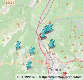 Mappa Zona Industriale Spini, 38121 Trento TN, Italia (5.39375)