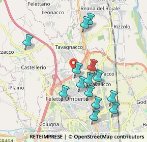 Mappa Via G. Pascoli, 33010 Tavagnacco UD, Italia (1.90357)