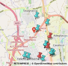 Mappa Via G. Pascoli, 33010 Tavagnacco UD, Italia (1.21133)