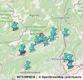 Mappa 32036 Sedico BL, Italia (17.26944)