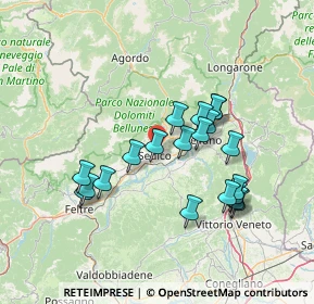 Mappa 32036 Sedico BL, Italia (12.9215)