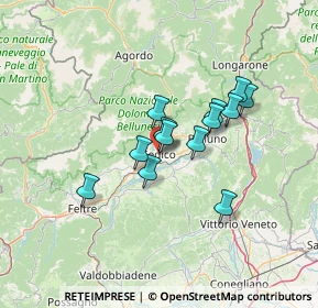 Mappa Piazza Vittoria, 32036 Sedico BL, Italia (9.95077)