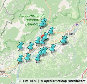 Mappa Via Gerolamo Segato, 32036 Sedico BL, Italia (5.74)