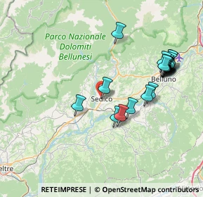 Mappa Via Gerolamo Segato, 32036 Sedico BL, Italia (8.0365)