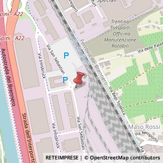Mappa Via S. Sebastian, 38121 Località Produttiva I TN, Italia, 38121 Trento, Trento (Trentino-Alto Adige)