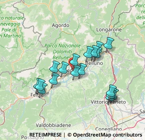 Mappa Via delle Fontane, 32036 Sedico BL, Italia (12.61778)