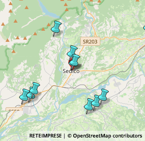 Mappa Via delle Fontane, 32036 Sedico BL, Italia (6.48)