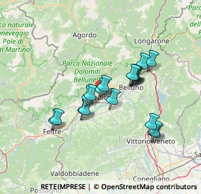 Mappa Via Agordina, 32036 Sedico BL, Italia (11.10684)