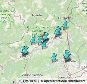 Mappa Via Agordina, 32036 Sedico BL, Italia (12.29579)