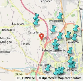 Mappa Via des Giavis, 33010 Pagnacco UD, Italia (2.6575)