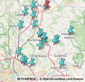 Mappa Via Francesco Borromini, 00013 Mentana RM, Italia (8.1435)