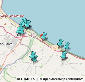 Mappa Autostrada A14 Bologna-Taranto direzione Taranto km 458+600, 86036 Montenero di bisaccia CB, Italia (4.2475)