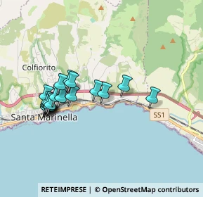 Mappa Via degli Olmi, 00058 Santa Marinella RM, Italia (1.8515)