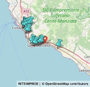 Mappa Via degli Olmi, 00058 Santa Marinella RM, Italia (6.903)