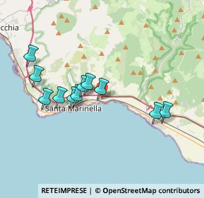 Mappa Via degli Olmi, 00058 Santa Marinella RM, Italia (3.57364)