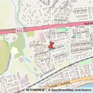 Mappa Via Valdambrini, 69, 00058 Santa Marinella, Roma (Lazio)