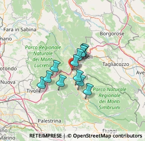 Mappa Via dei Massimo, 00023 Arsoli RM, Italia (8.65833)