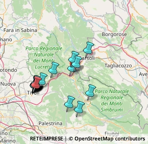 Mappa Via dei Massimo, 00023 Arsoli RM, Italia (15.846)