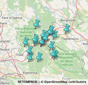 Mappa Via dei Massimo, 00023 Arsoli RM, Italia (9.78444)