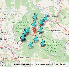 Mappa Via dei Massimo, 00023 Arsoli RM, Italia (11.3735)