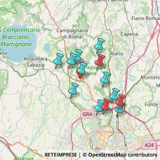 Mappa Strada della Celsetta, 00063 Campagnano di Roma RM, Italia (6.57385)