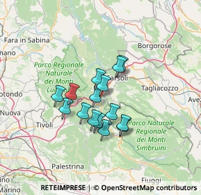 Mappa Piazza Valeria, 00023 Arsoli RM, Italia (10.10267)