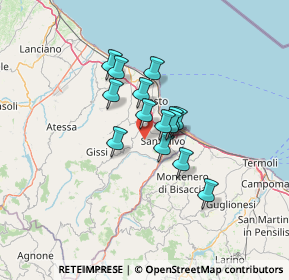 Mappa Contrada Strampanato, 66051 Cupello CH, Italia (9.15571)