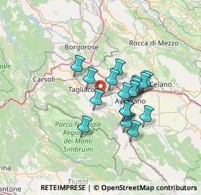 Mappa Strada Provinciale 89 Dorsale Palentina, 67069 Tagliacozzo AQ, Italia (10.51941)